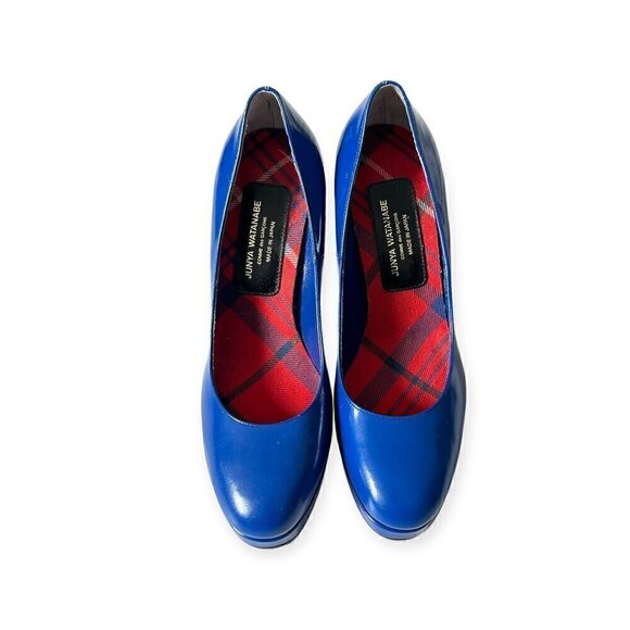 Junya Watanabe Comme des Garçons Blue Platform Pumps, Size 24.5 Japan - Picture 4 of 16